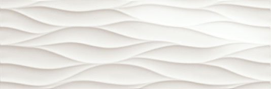 fRG5 Настенная Lumina sand art Curve White Gloss 25x75