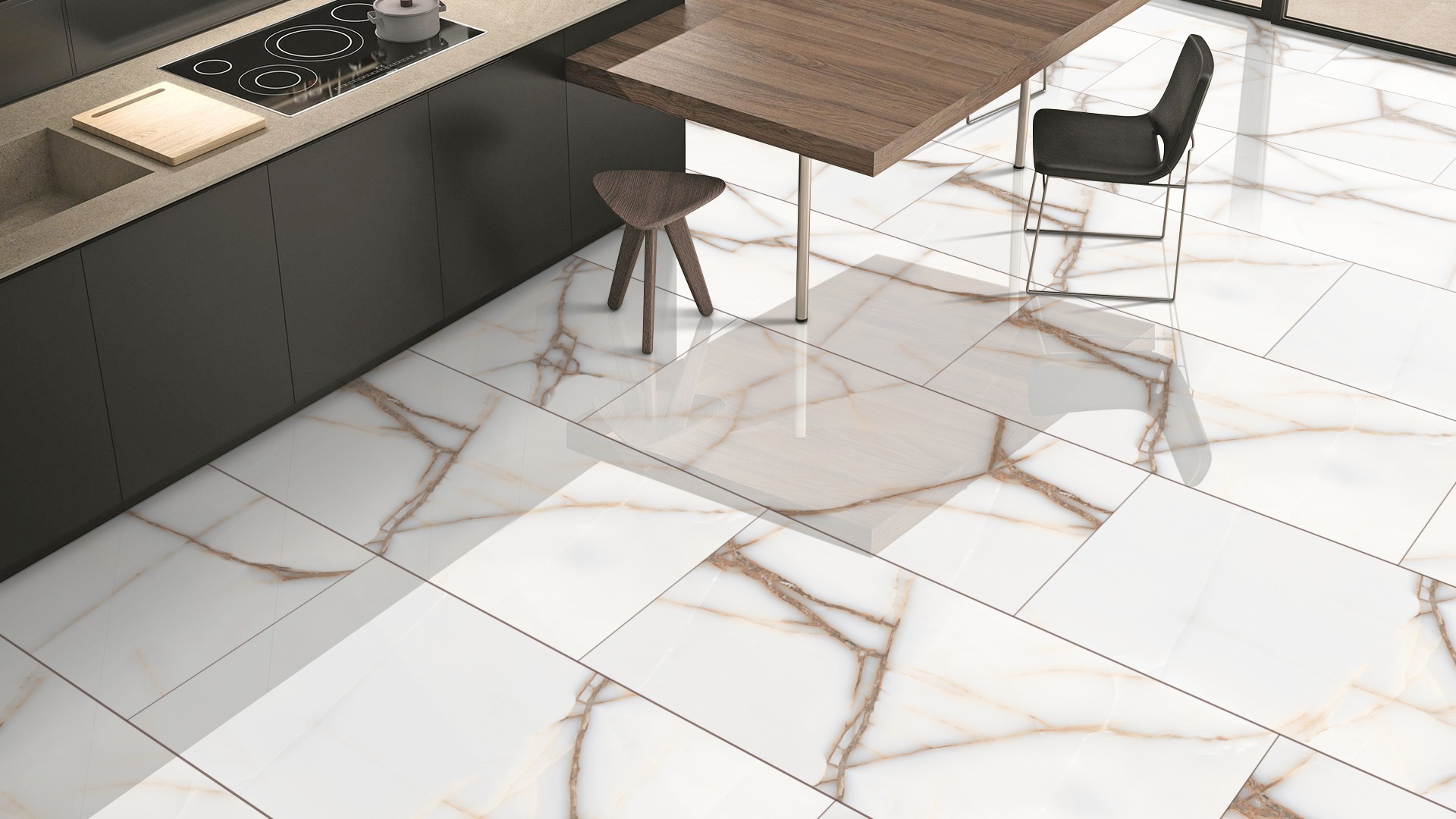 На пол Favorite Onyx Onyx White Satin Matt - фото 2