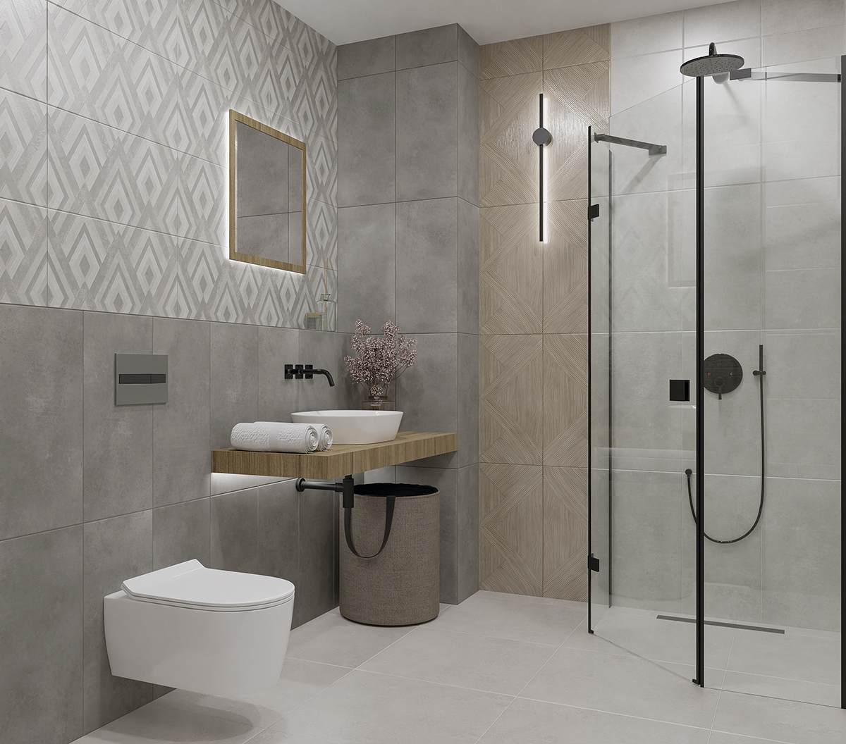 00-00109542 На стену Cemento Light 8.5мм 31.5x63 - фото 9