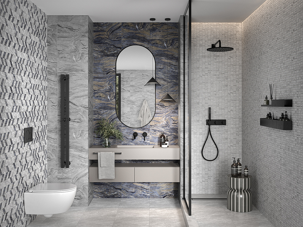 010100001565 На стену Стрим Серый низ 02 25x40 - фото 5