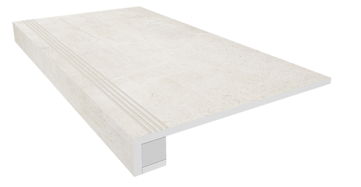 Set/Steptrade/KA00_NS/33x120/S1/Riser/KA00_NS/14,5x120 Ступень Kailas KA00 Ivory Неполированная (комплект ступень и подступенок 120x14.5)