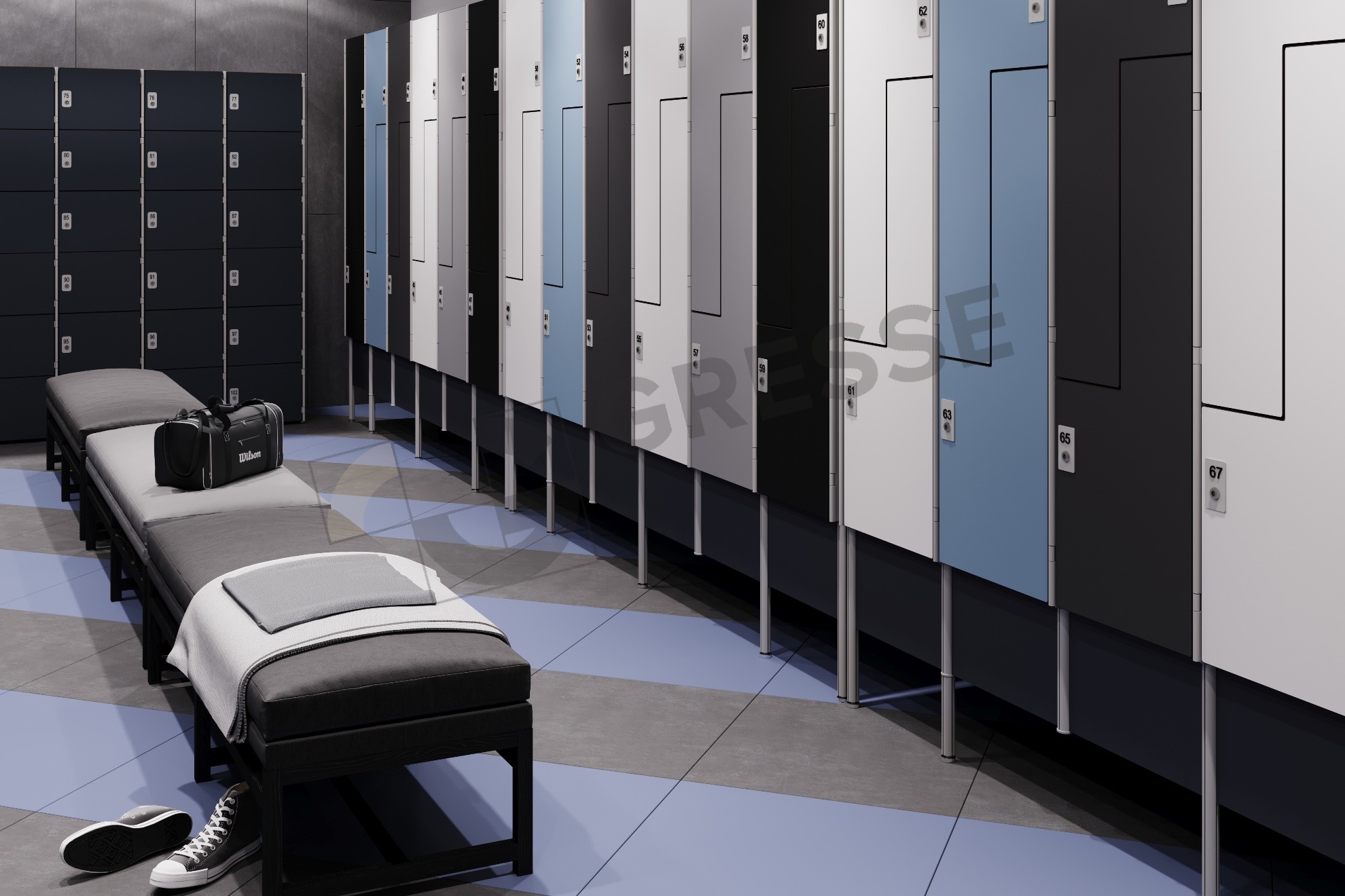 GRS 09-07 На пол Sigiriya Drab лофт серый (темно-серая масса) 60x60 - фото 3