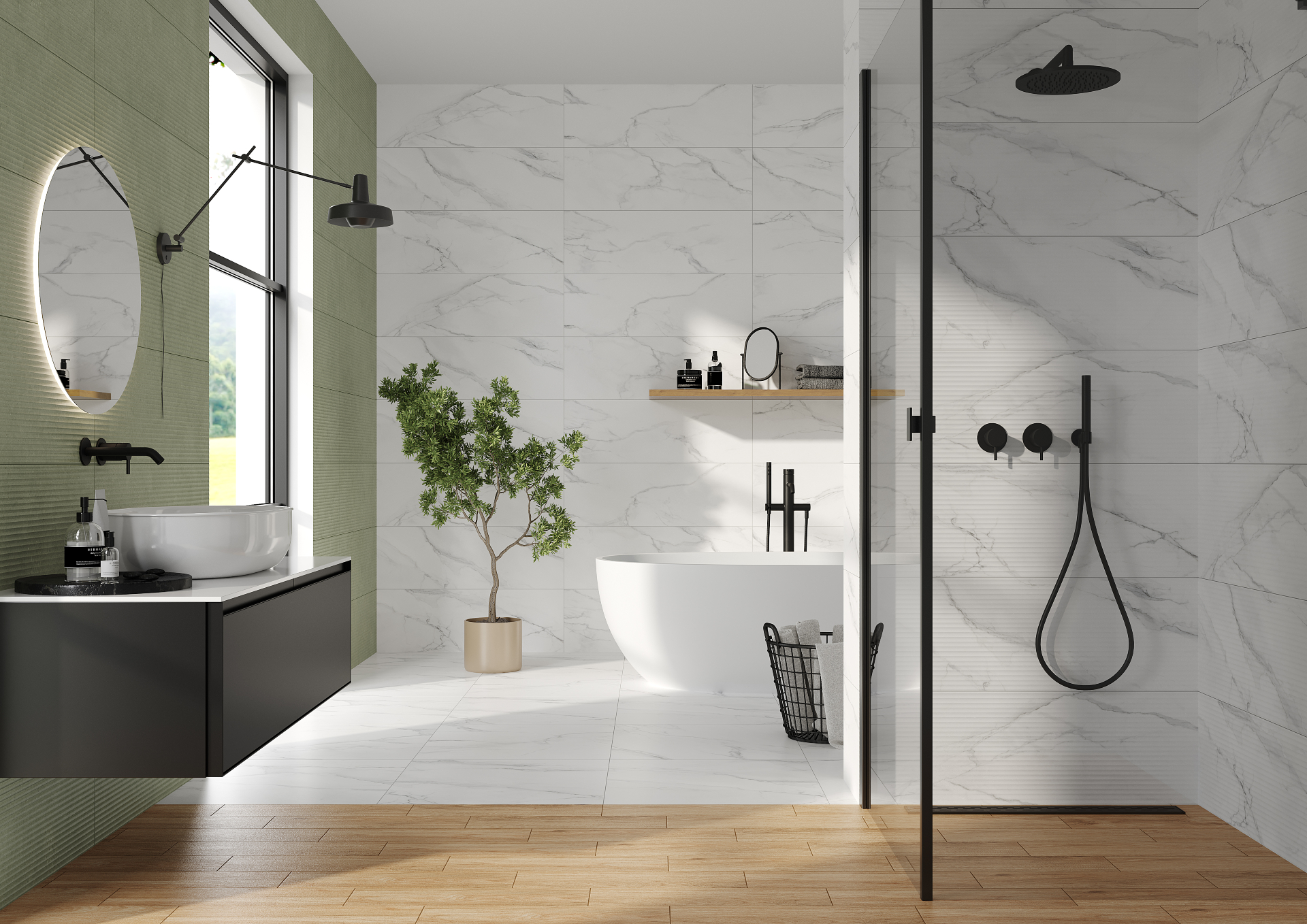 010100001299 На стену Hokku Marble Matt White Матовый Белый 02 - фото 8