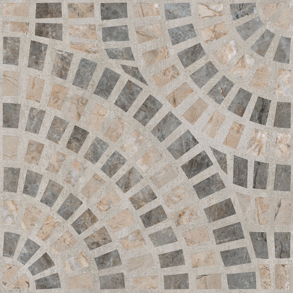 K949793LPR01VTE0 Декор Marble-X Marble-Beton Круговой Темный Лаппато R9 Ректификат 60х60 - фото 4