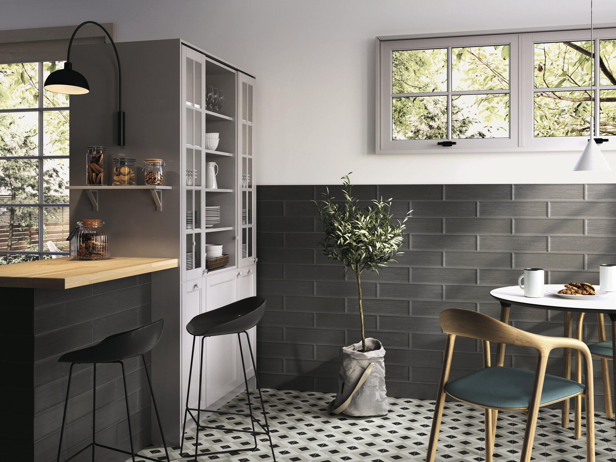 A038719 На пол Brianna Enya Coal 15x15 - фото 10