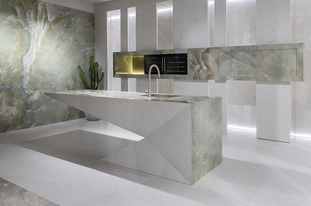 F9414 На пол Ultra Onici Grey Onyx Vein Cut Lev. Silk 150x300 6mm - фото 10
