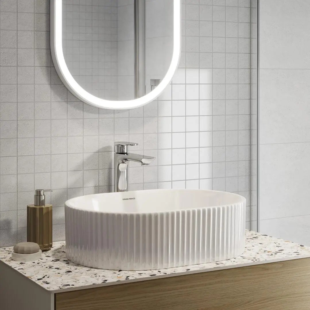 KMD2PTG013BN Декор Мотиво Чипсет серый светлый глянцевый 25x40x0.8 - фото 14