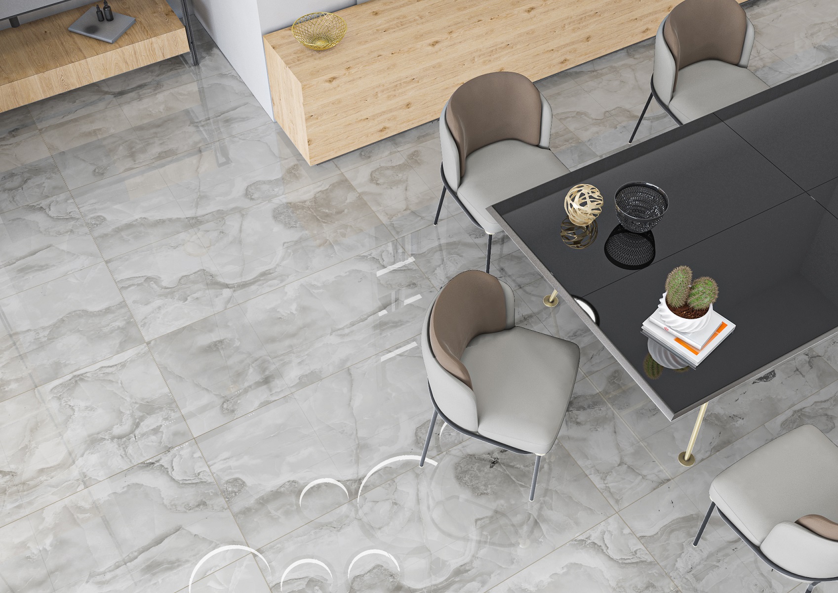 На пол Slim GVT Calcatta White Carving Rectificado 60x120 - фото 8