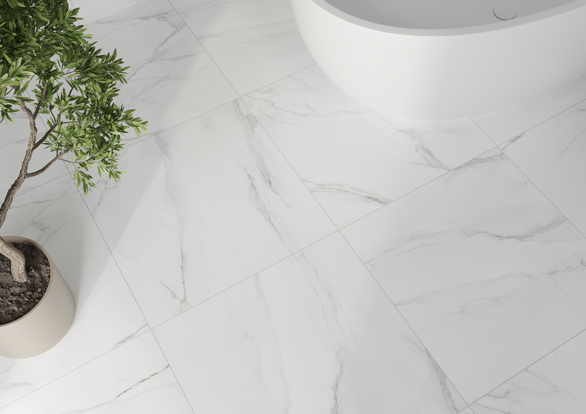 010100001299 На стену Hokku Marble Matt White Матовый Белый 02 - фото 12