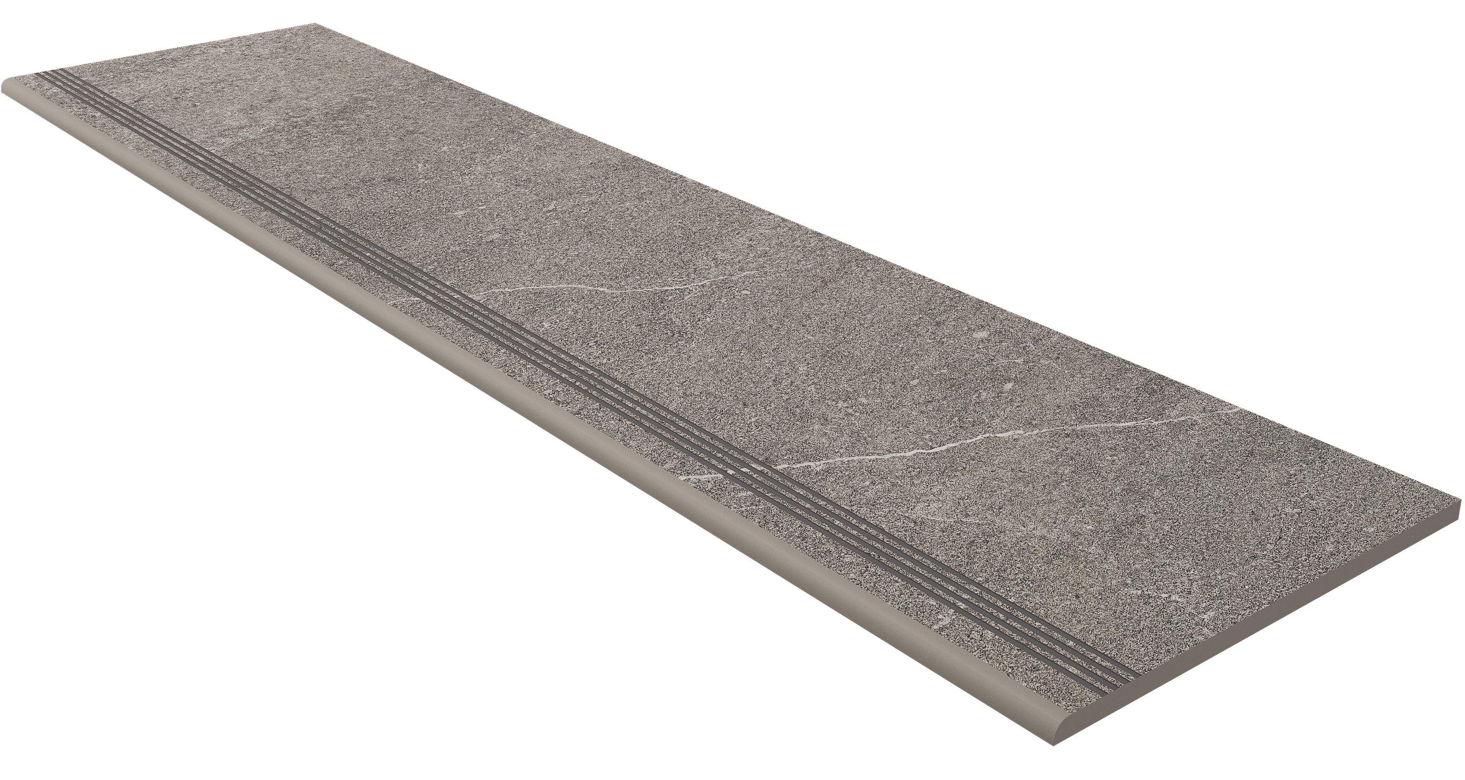 Steptrade/GB02_NS/30x120x10 Ступень Gabbro GB02 Grey неполированная с насечками 30x120