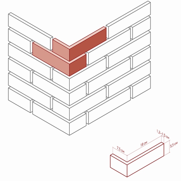 310-05 На стену Алтен брик Белый 18.5x5.5 - фото 2