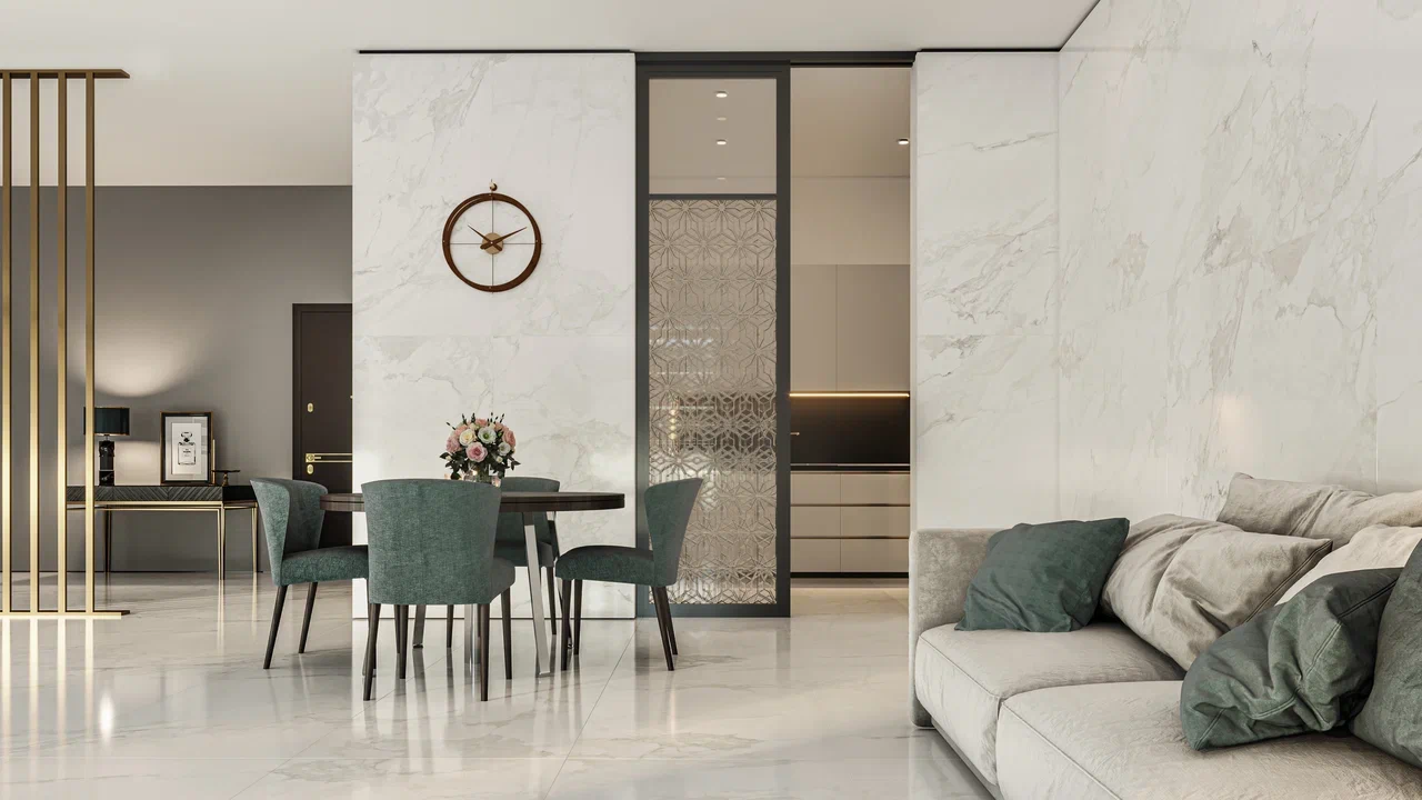 925 На стену Calacatta Mos. White gold - фото 6