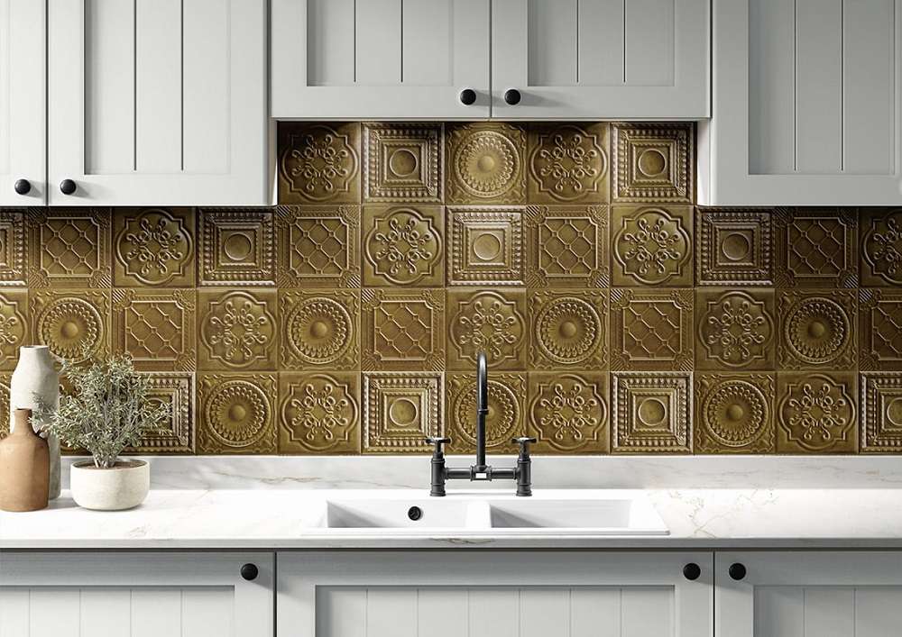 Декор Metal Tiles Relief Bronze 20x20 - фото 7