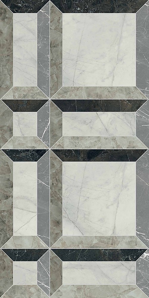 PF60014088 Декор Tarsia Frame Nero Deco Lux 3D Rett 60x120