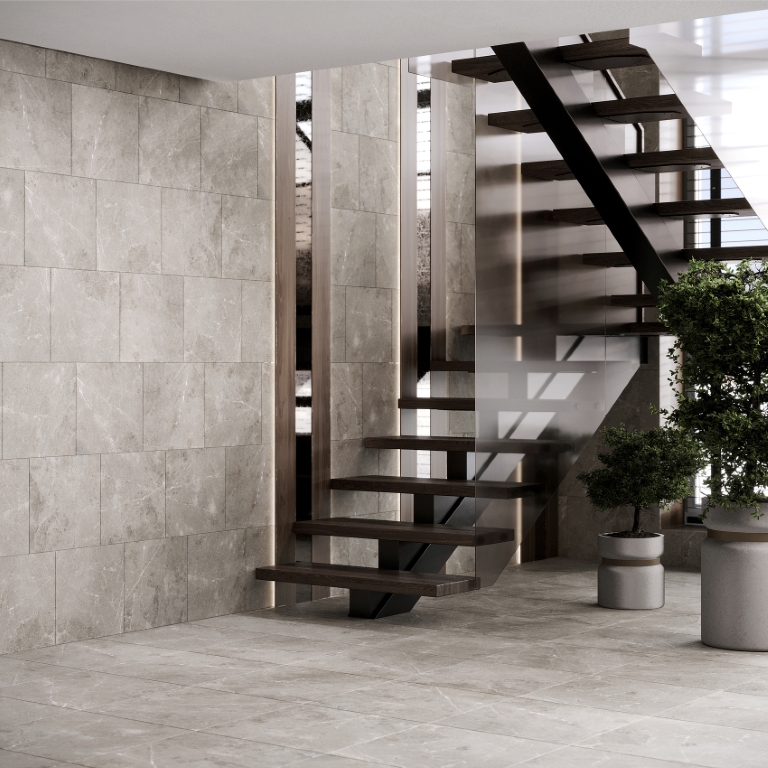 На пол Кембридж Серо-бежевый 394x394x7 - фото 11