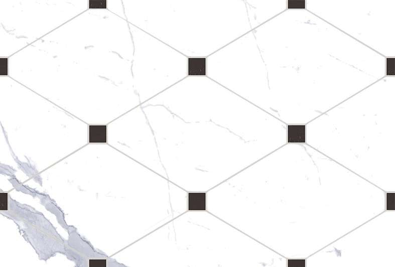 9 SR 0305 На стену Statuario White Белый орнамент 27x40 - фото 2