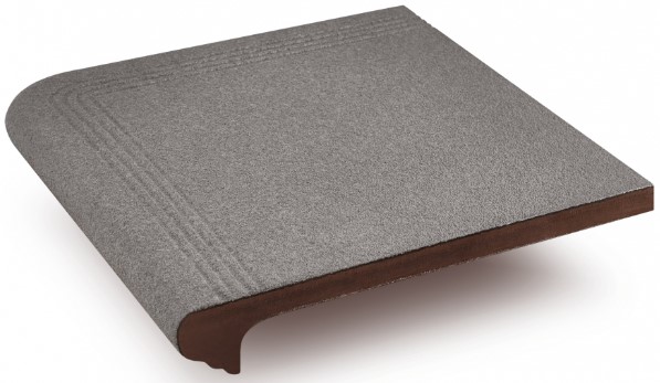 4122 Ступень Бетонная Плитка Угловая 412 Серый-кварц - фото 2