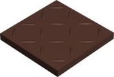 Ступень Метлахская плитка 100CA0R10BRU cx.10 RELIEF R10 BROWN BRU 10x10