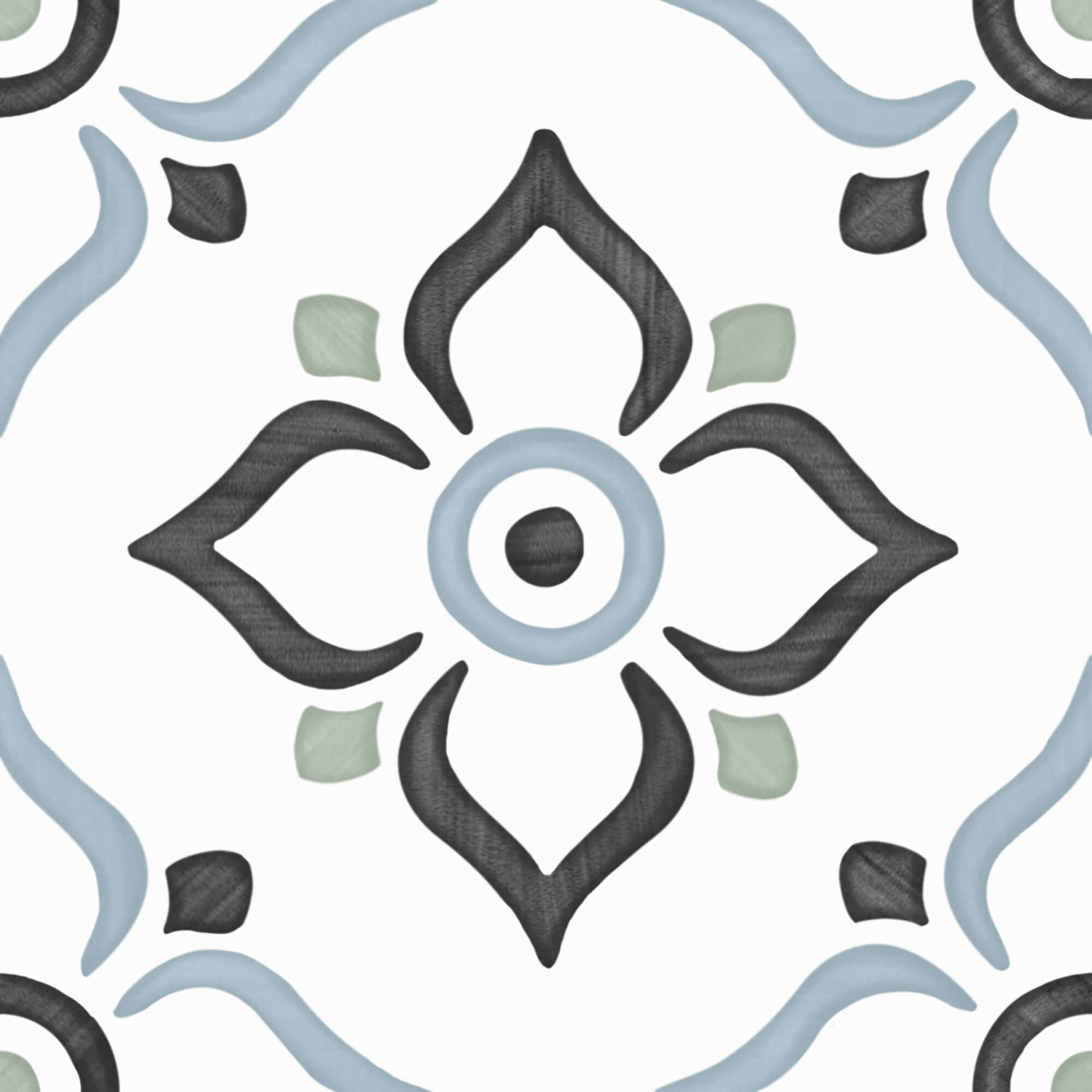 3356231086 На пол Tanger Blue Garden 12.3x12.3 - фото 6