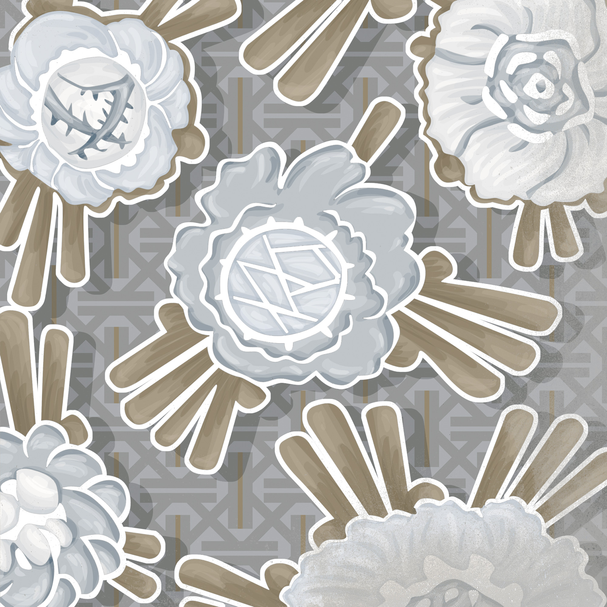 Декор Vodevil Flore Gris - фото 15