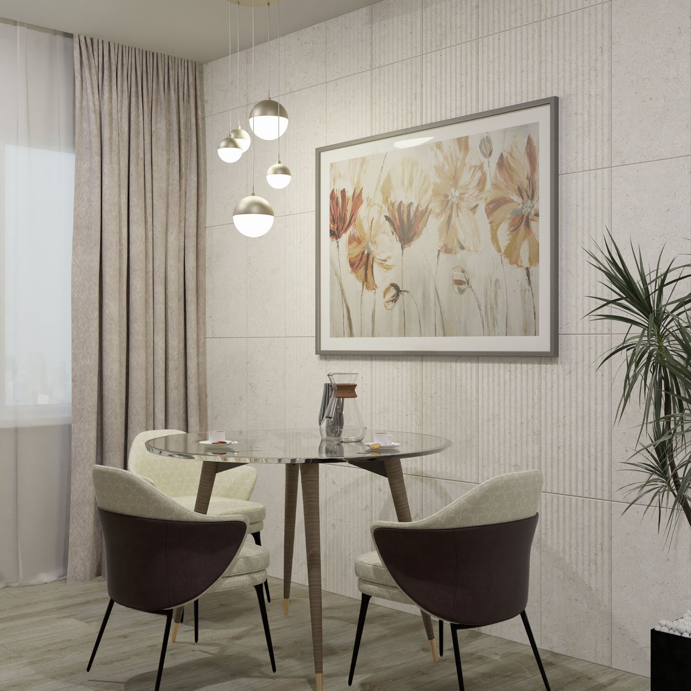 На стену Бурже Светло-бежевая рельеф 300х600 - фото 2