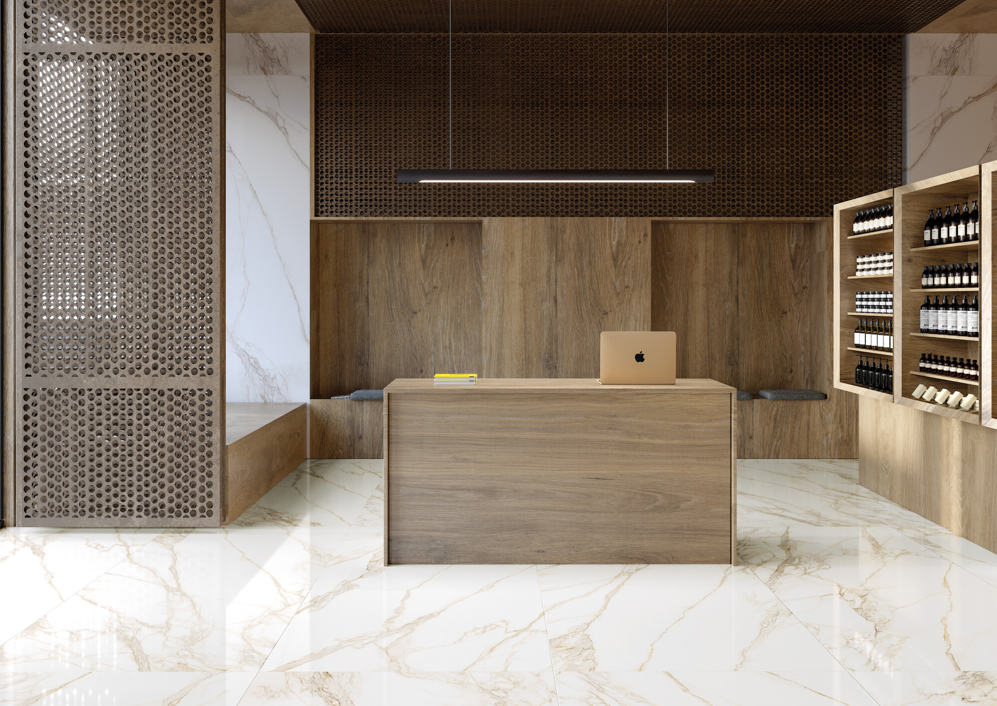 36871 На пол Museum Calacatta 4D Extra White NT/100X275/R 100x275 - фото 5