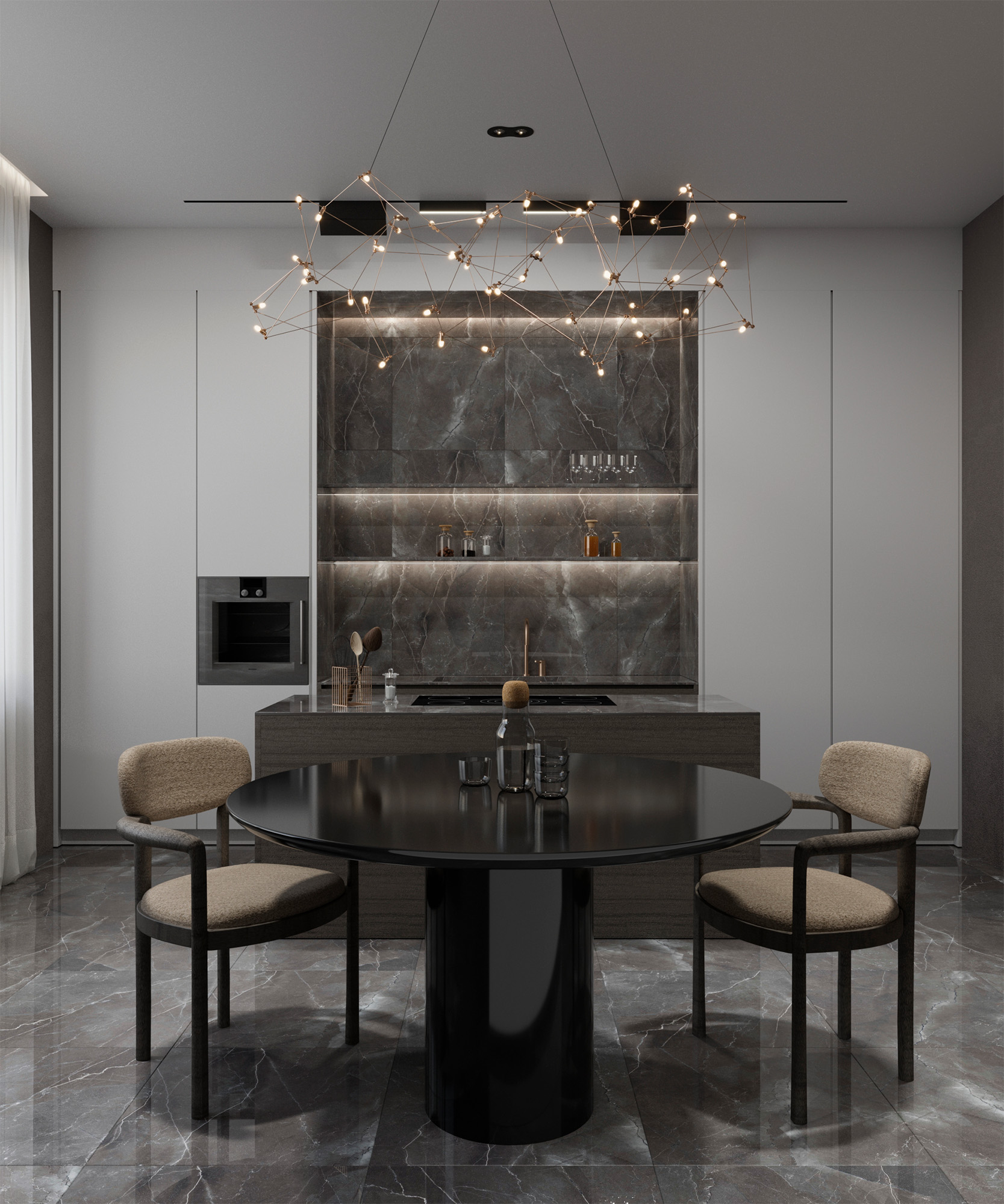 CL4002-A На пол Pulpis Nero Carving Lappato 60x120 - фото 10