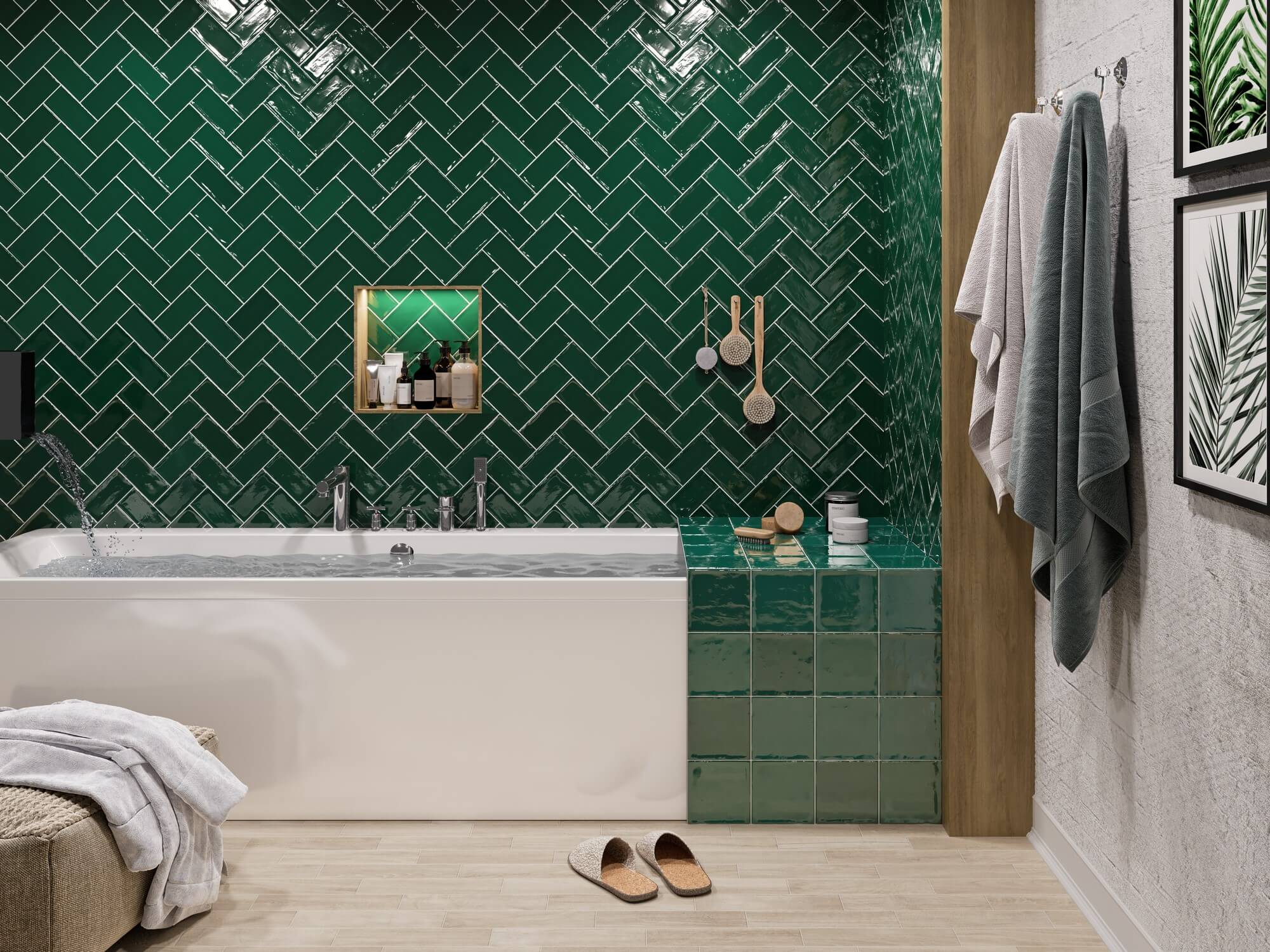 На стену Glamour-Chic Gris 15x15 - фото 3