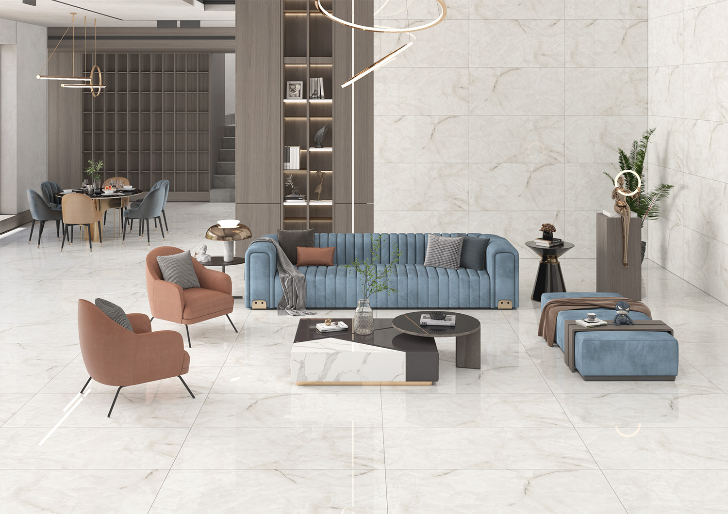 На пол Modern Palermo Polished 7мм 60x120 - фото 3