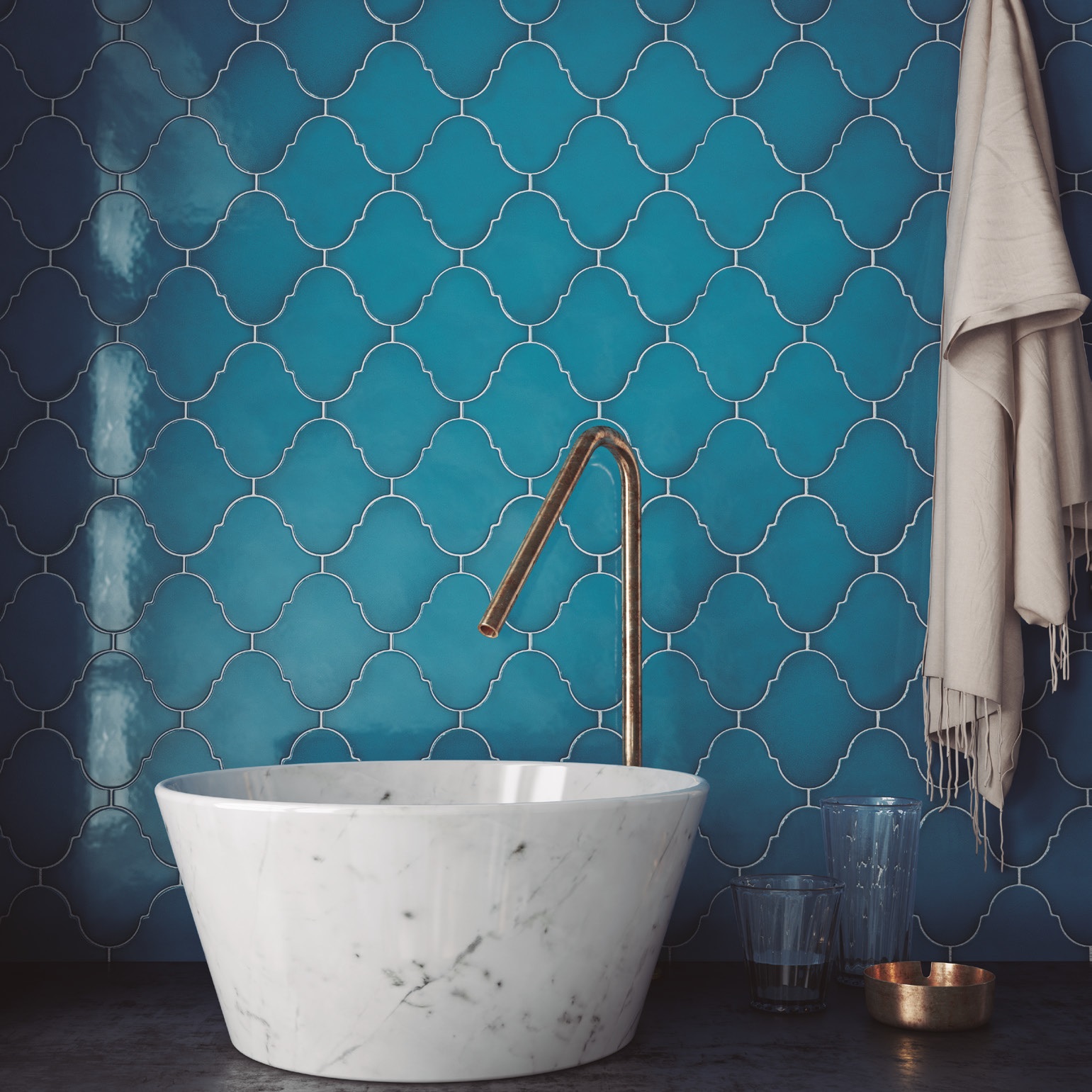 21911 На стену Scale Hexagon White 10.7x12.4 - фото 8