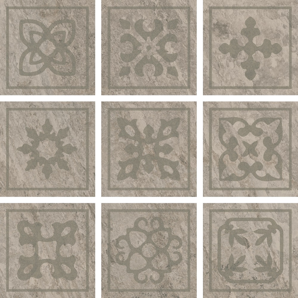 610090001123 Декоративная вставка Alpi Серый Тоццето Челтико Натуральный