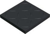 Ступень Метлахская плитка 100CA0R10NOI cx.10 RELIEF R10 BLACK NOI 10x10