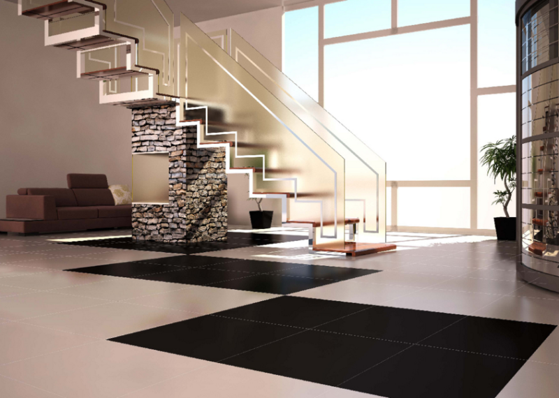 203032 На пол Blanco-Negro Blanco Mate 60x120 - фото 4