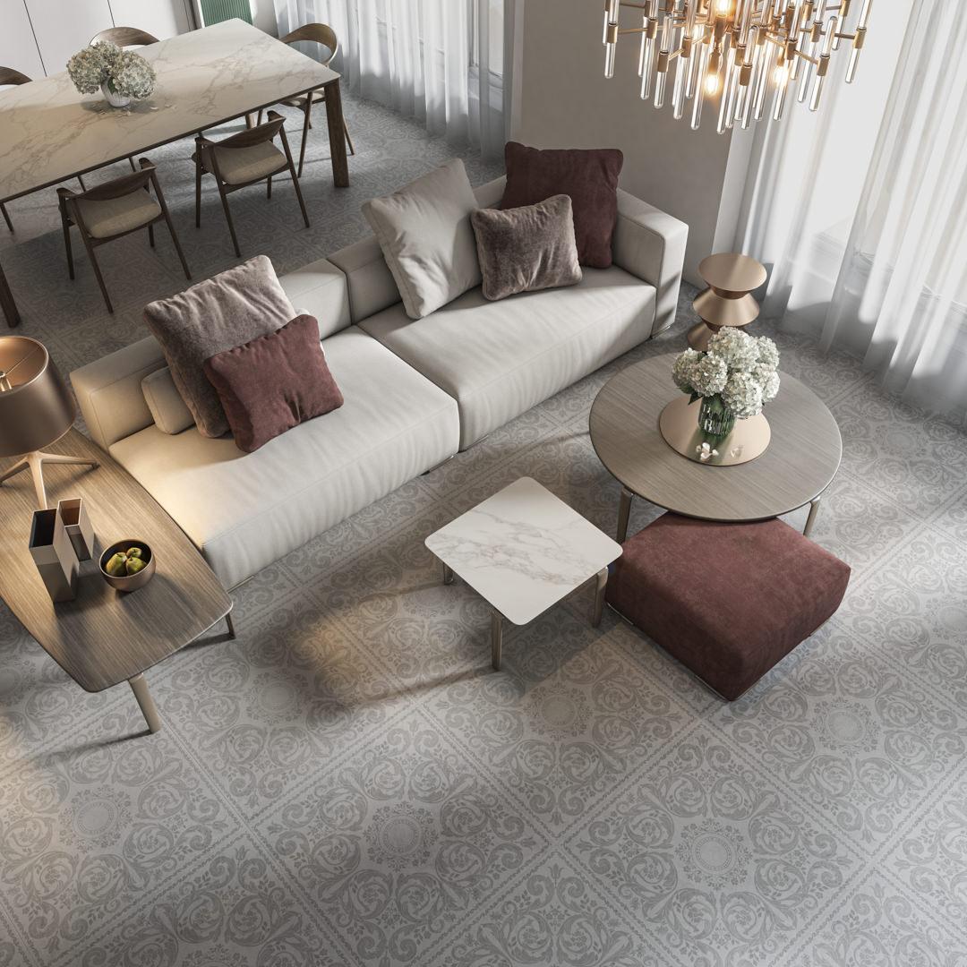 SG850890R На пол Риальто Серый тёмный матовый обрезной 80x80x0.9 - фото 22