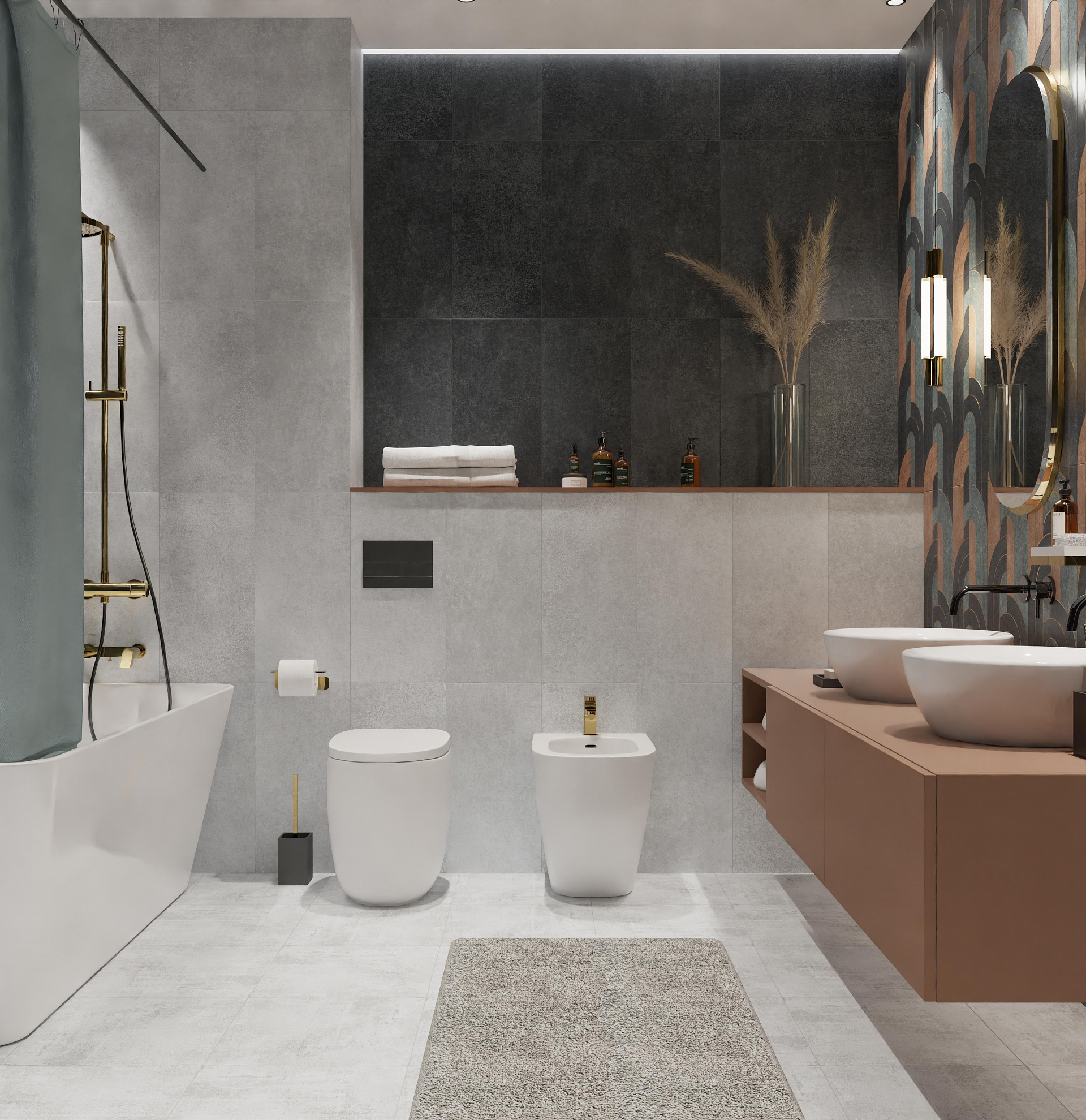 На стену Санта-Барбара Антрацит 300x600 - фото 3