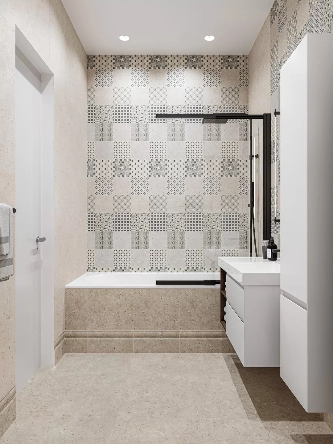 T036/SG6538 На пол Риккарди Мозаичный Бежевый Матовый 46.8x9.8 - фото 14