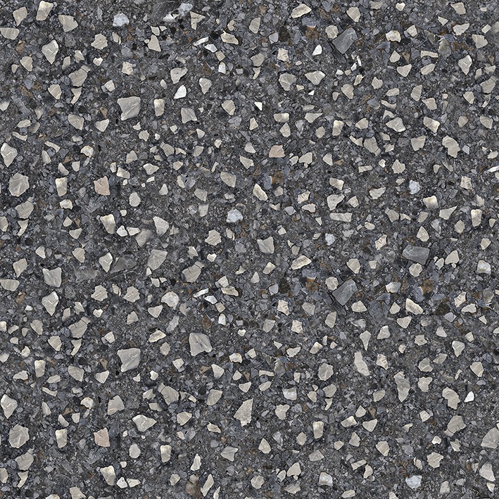 NR0379 На пол Black Terrazzo Черный матовый 600х600х10 - фото 4