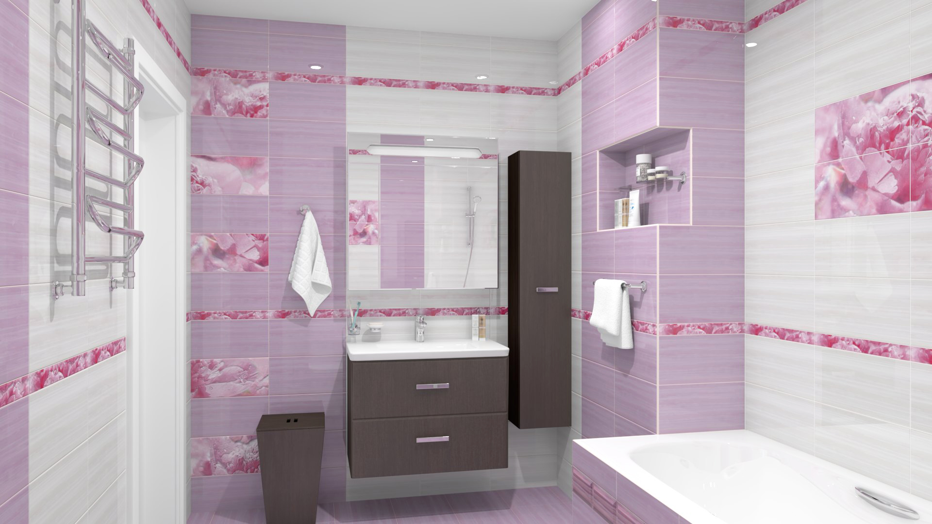 br1020D281-2 Бордюр Peony Цветы рельефный 2 - фото 5