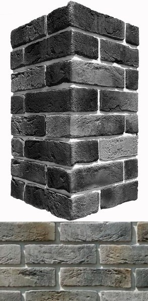 300-85 На стену Лондон брик Серый 22x6.5