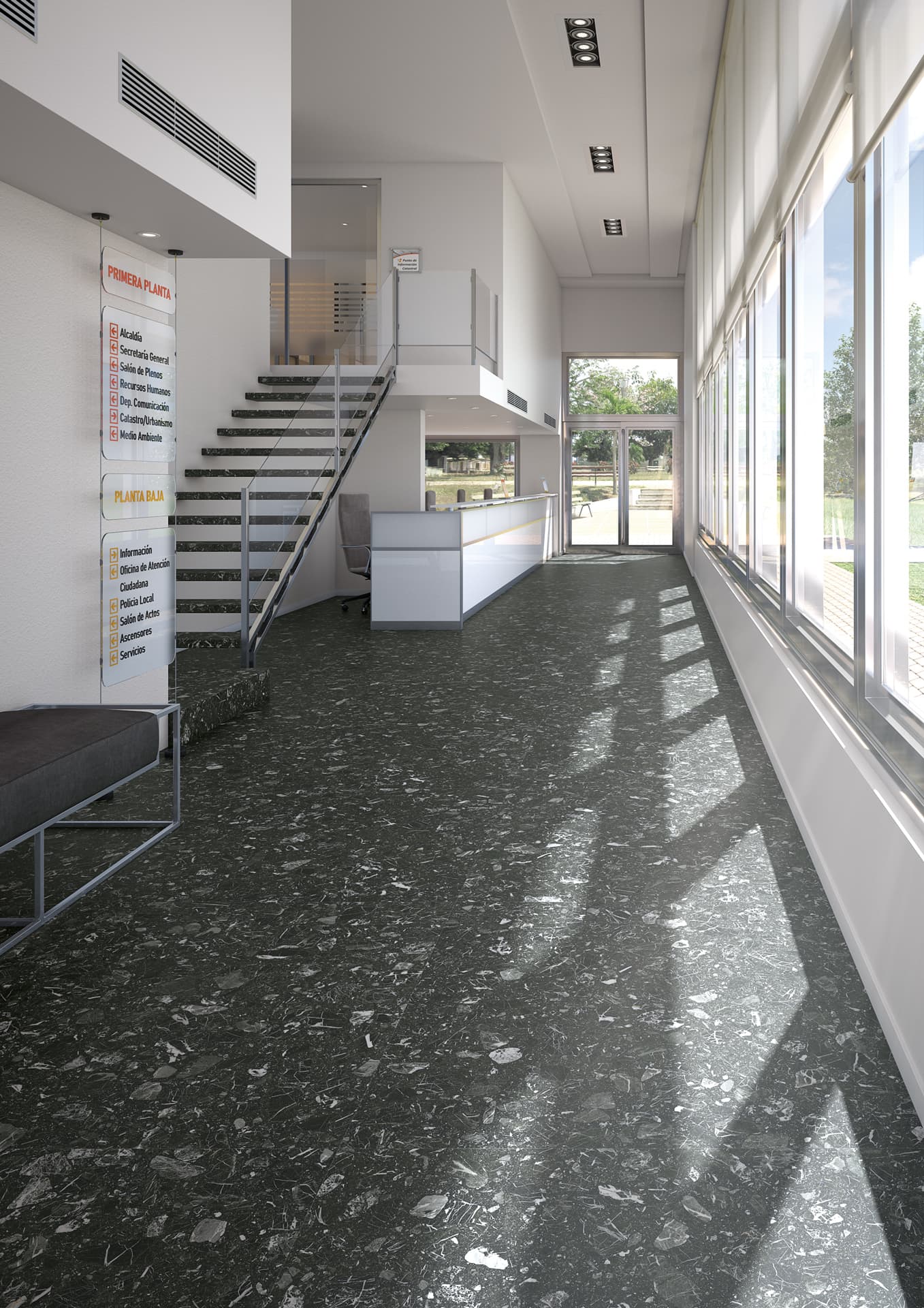 4X61 На пол Luna R Negro Pulido 79.3x79.3 - фото 5