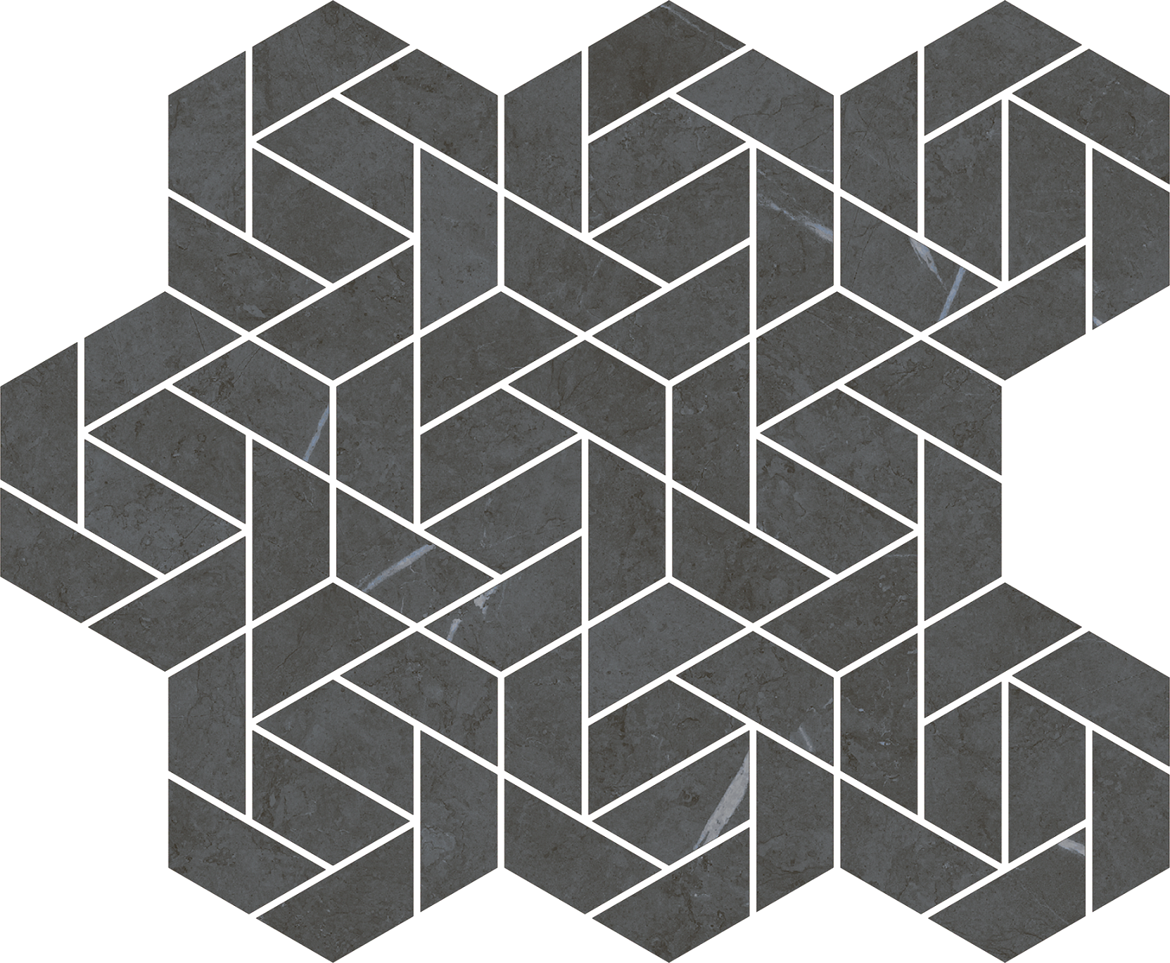 620110000158 Декор Metropolis Imperial Black Mosaico Icon Натуральная