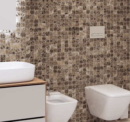 JMST033 На стену Wild Stone мраморная мозаика Crema Marfil Polished 20X20 - фото 9