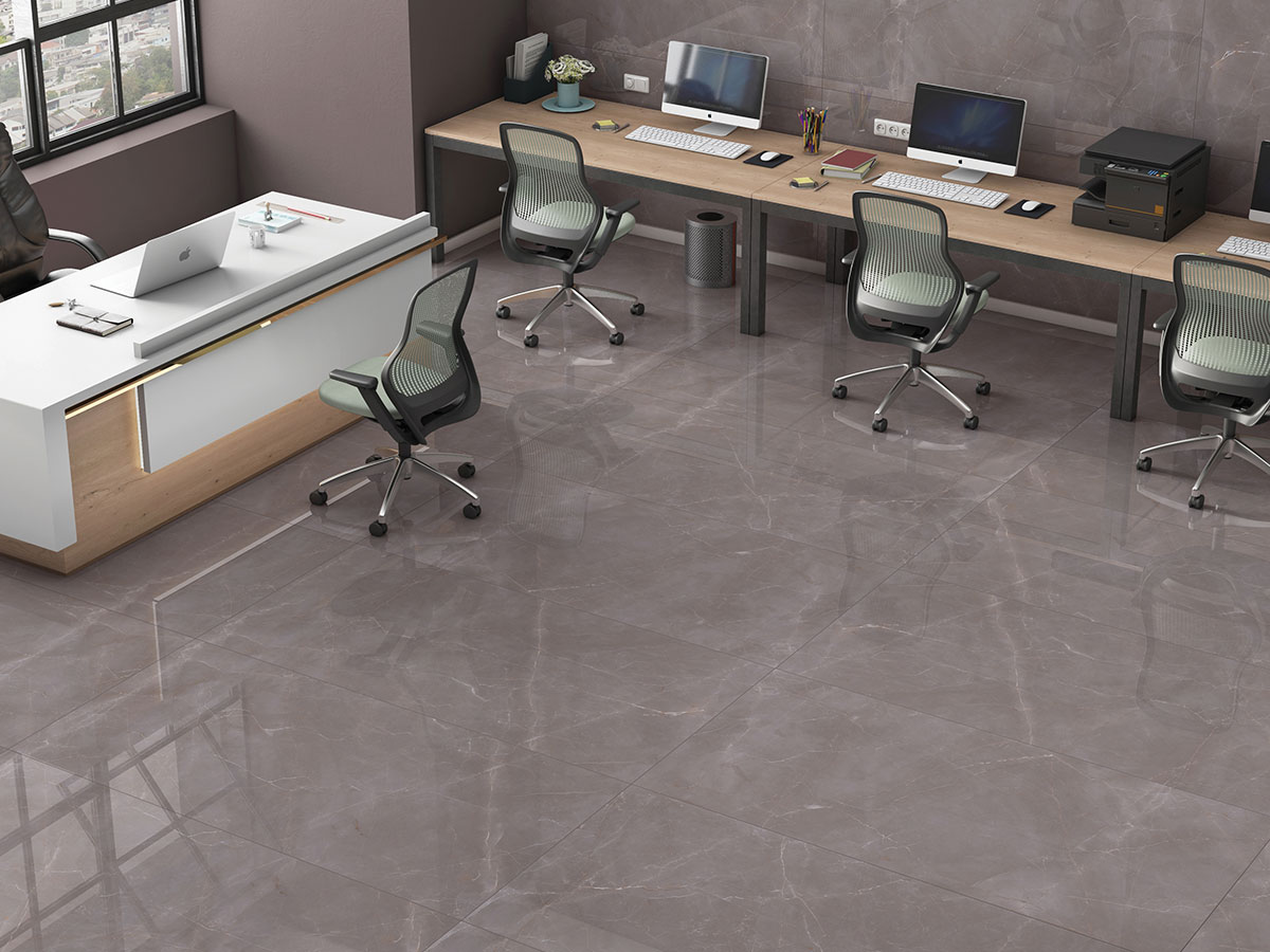 NARMANILGC На пол Natural Armani Light Grey Carving 60x60 - фото 7