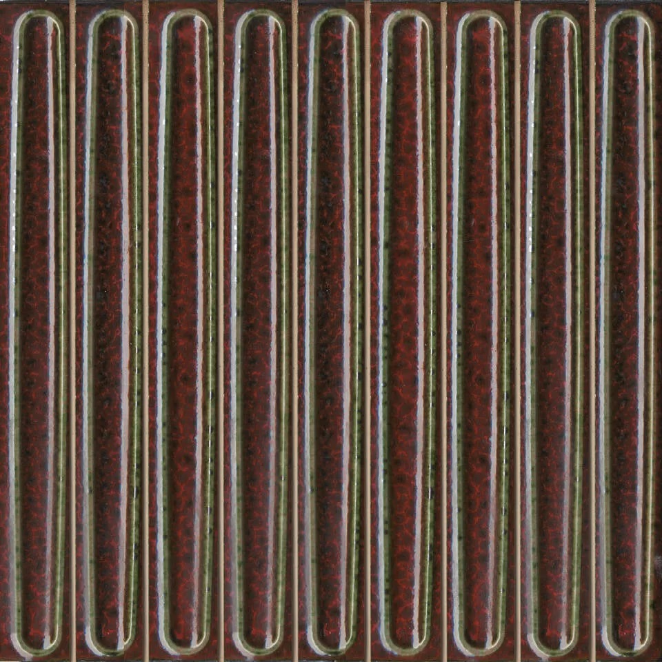 KMD2SOB003BN Декор Далия Чипсет красный тёмный глянцевый 20x20x0.95