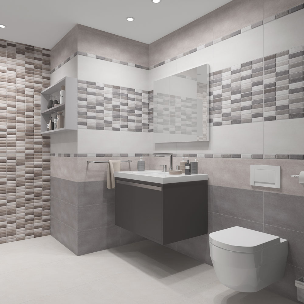 TWU09BIR007 На стену Birma Серая Мозаика Рельефная - фото 4