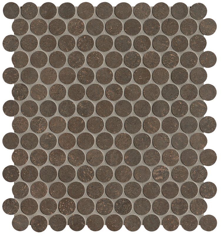 fRNK Настенная Nobu Cocoa Gres Round Mosaico Matt 29.5x32.5