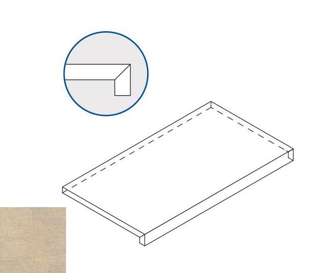 620070000709 Ступень District X2 Сэнд 33x60 Фронтальная Натуральная