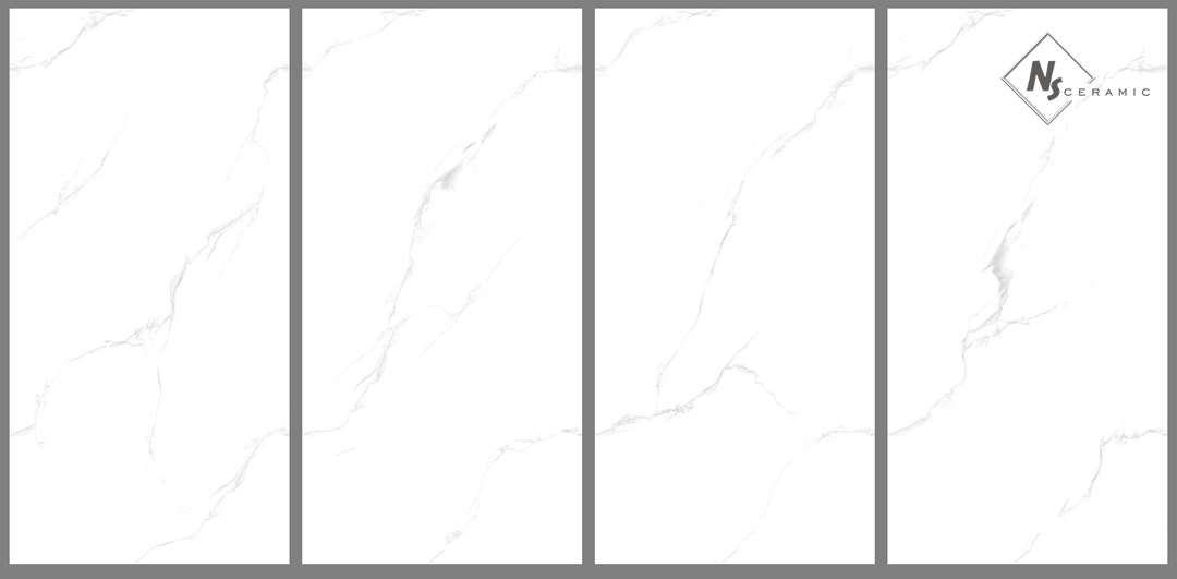 NSC4083 На пол Porcelain Tile 4083 Белый глянцевый 40x80 - фото 2