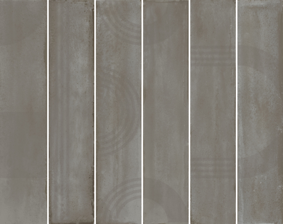 KMP3STA004RN6X Панно Мажорель Серый глянцевый (из 6 частей 6х28.5) 36x28.5x1 - фото 5