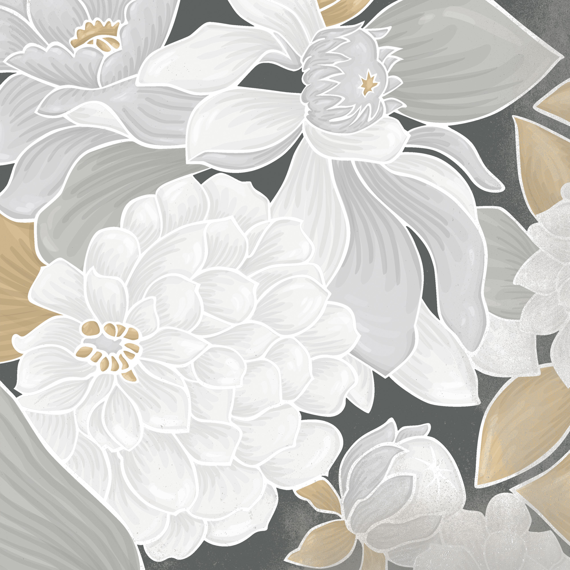 Декор Vodevil Flore Gris - фото 6